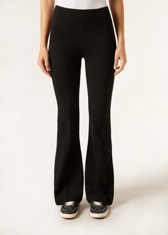 CALZEDONIA Flared Leggings in Black
