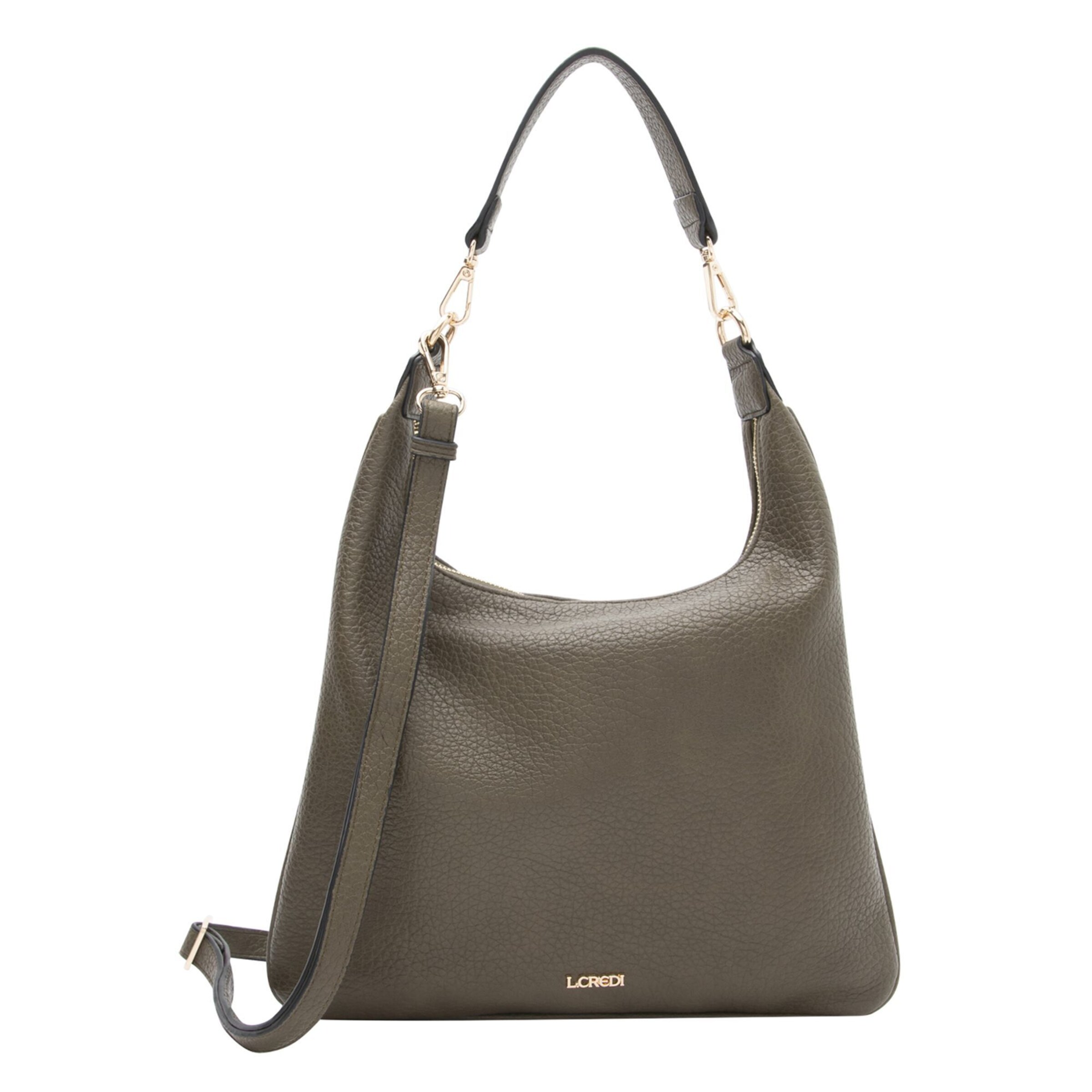 L.CREDI Shoulder Bag 'Parmida' in Green: front