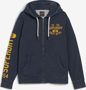 Superdry Zip-Up Hoodie ' Athletic College ' in Grey: front