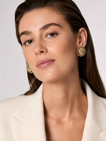 RteRme - Pendientes 'Elegant Retro Round Gold Earrings' en oro: frente