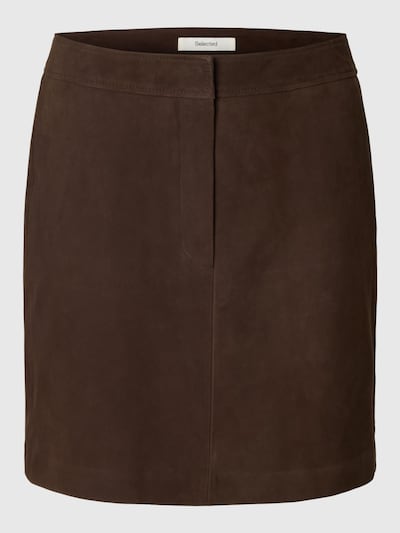 SELECTED Falda 'SLFKaya' en 36 en chocolate, Vista del producto