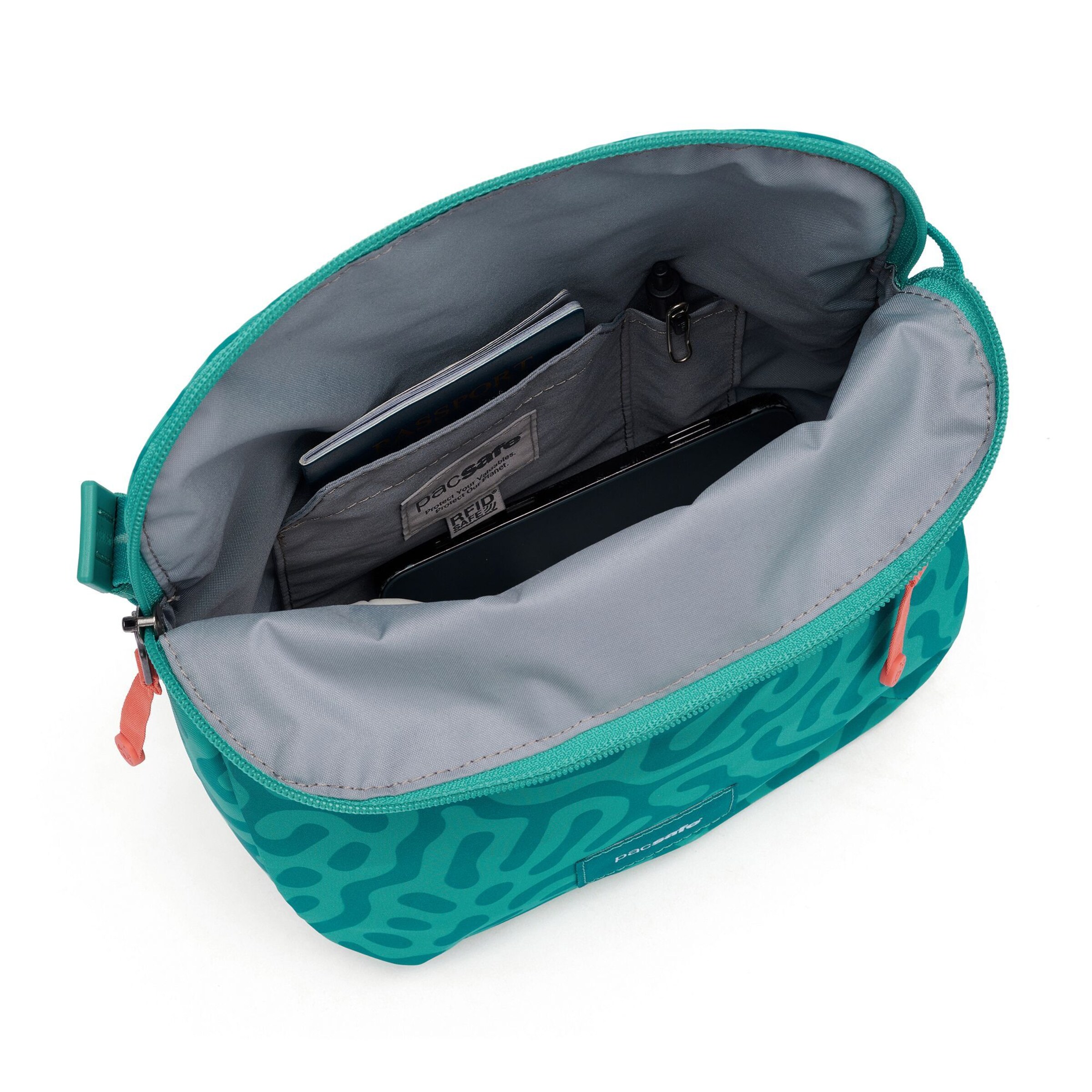 Borsa a tracolla di Pacsafe in blu