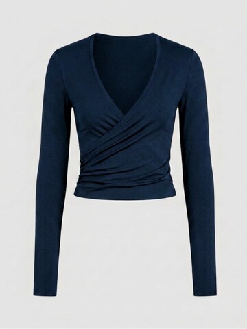 YO-GAYA Bolero 'Ballet Wrap Bolero' in Blauw: voorkant