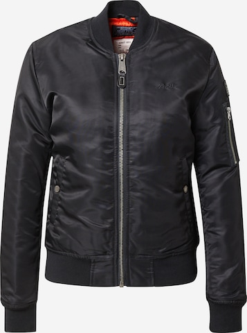 Schott NYC Prehodna jakna 'Airforce' | črna barva: sprednja stran