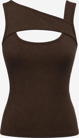 AOTTORI Top in Brown: front