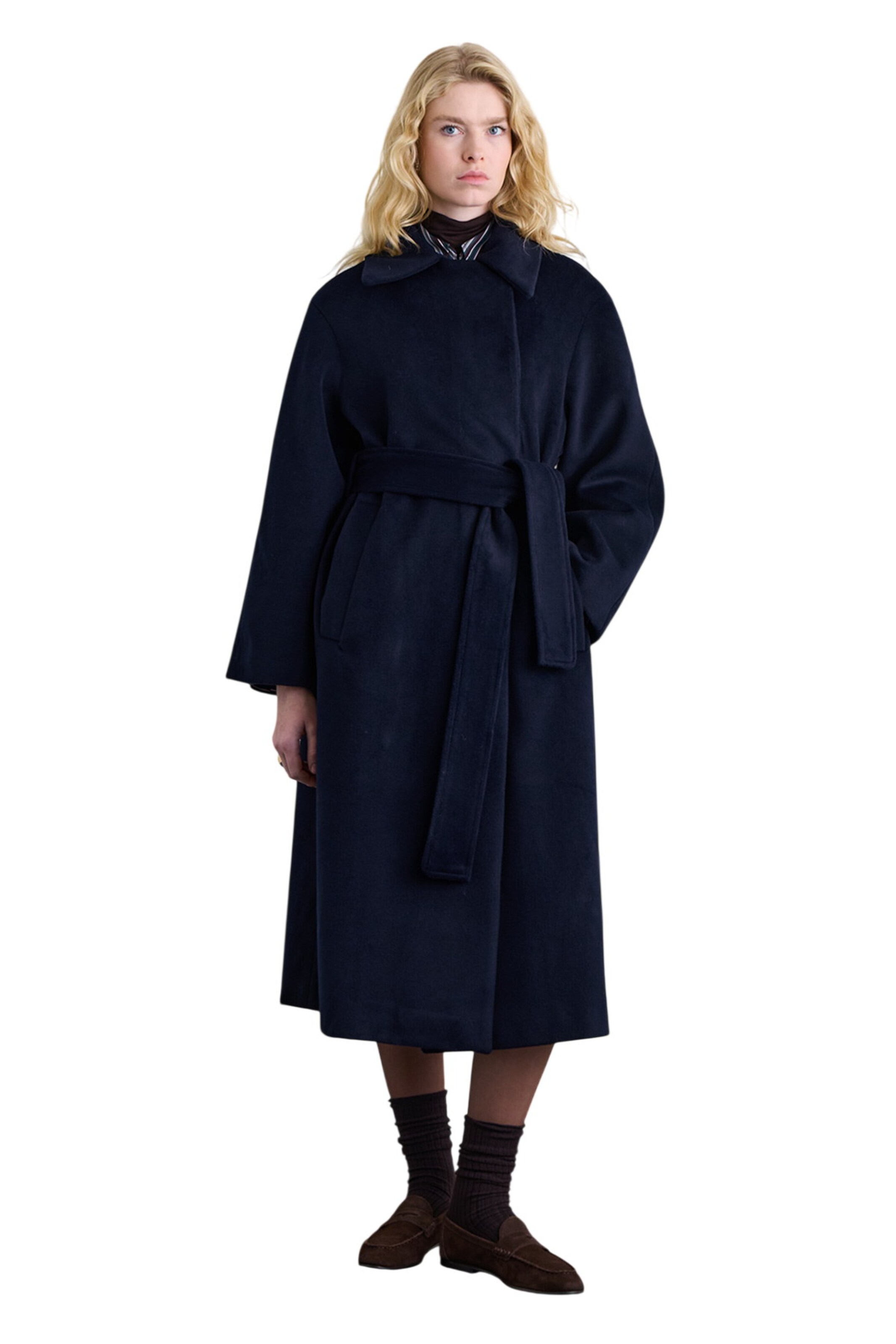 MANUKA Mantel in Blau: Vorderseite