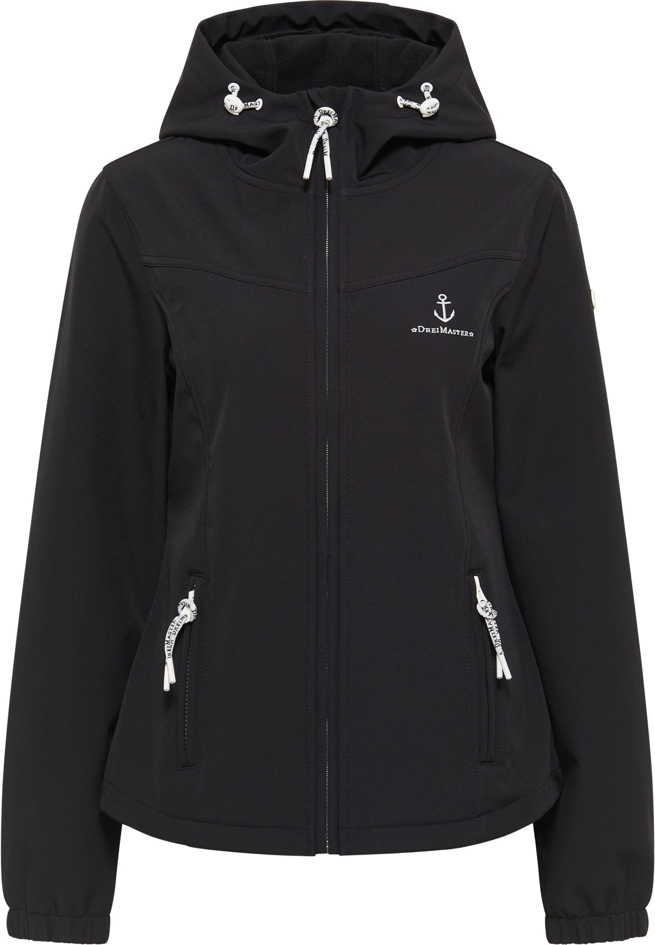 DreiMaster Maritim Функционално яке в черно: отпред