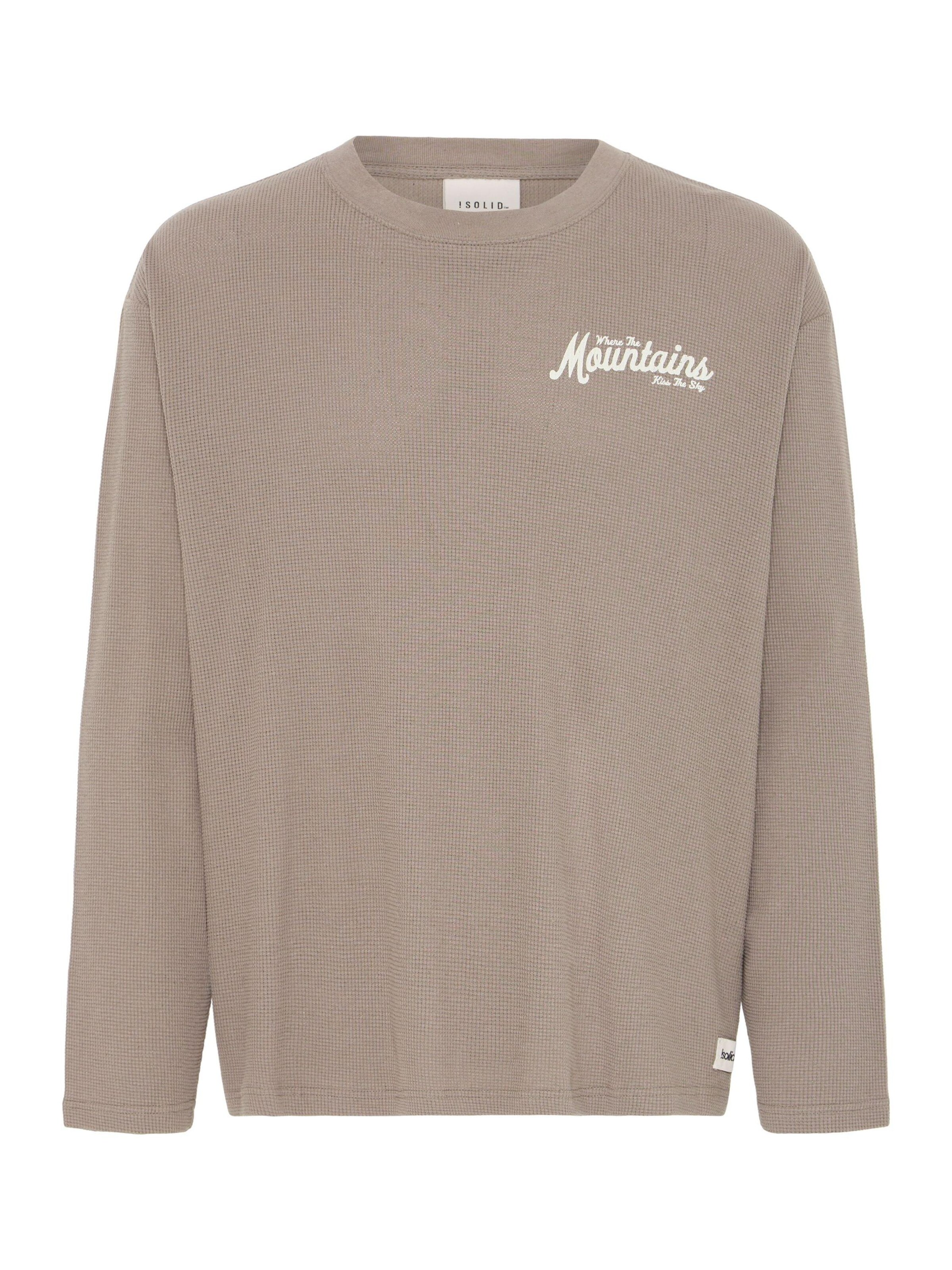 !Solid Sweatshirt ' SDUrton ' in Bruin: voorkant