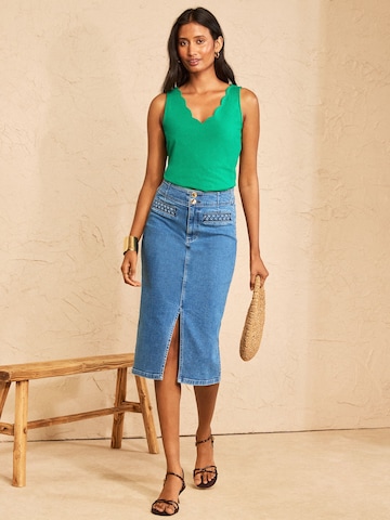 love & roses - Top en verde