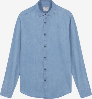 Scalpers Button Up Shirt 'New Rennes' in Blue: front