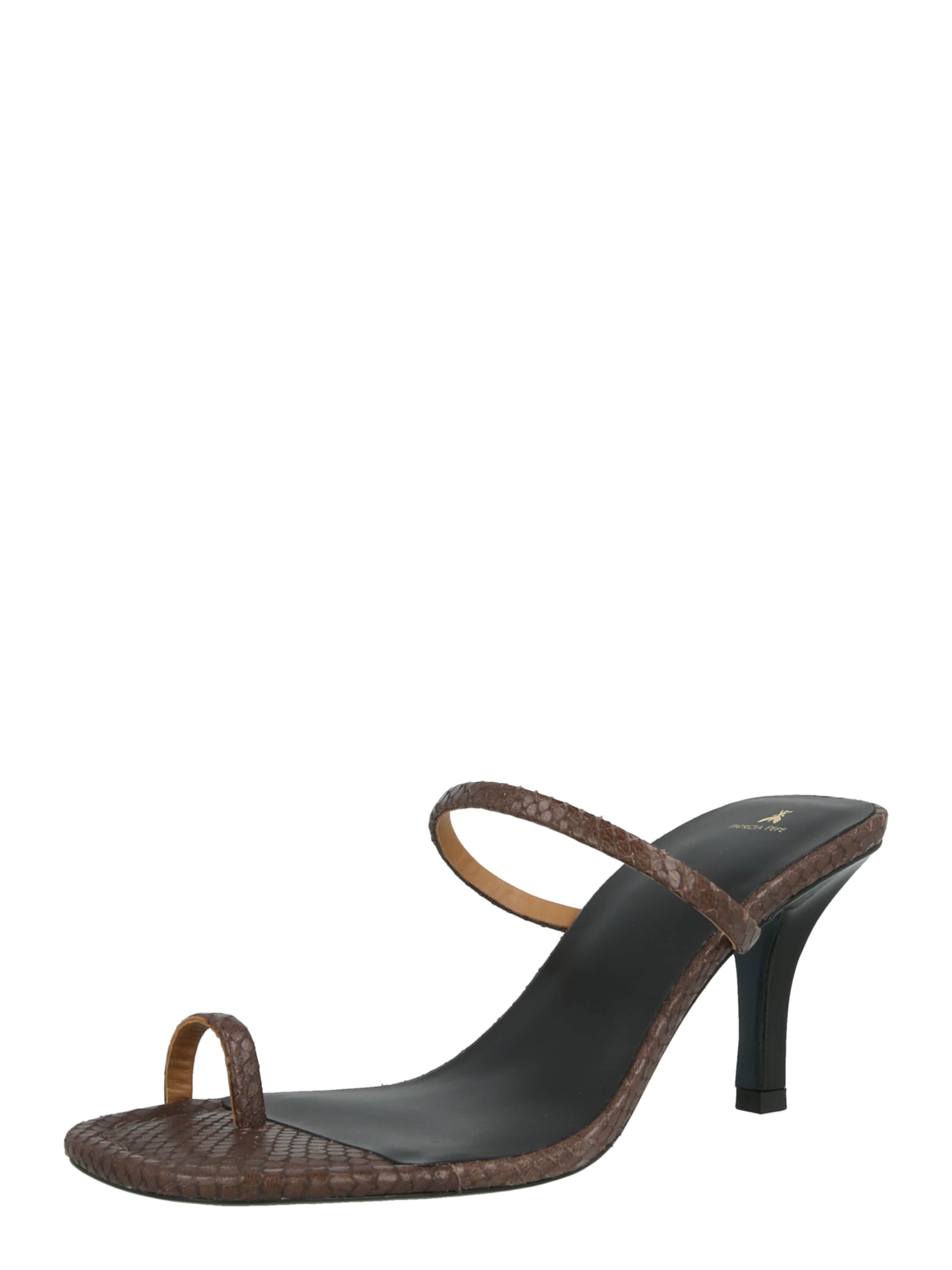 PATRIZIA PEPE T-Bar Sandals in Brown: front