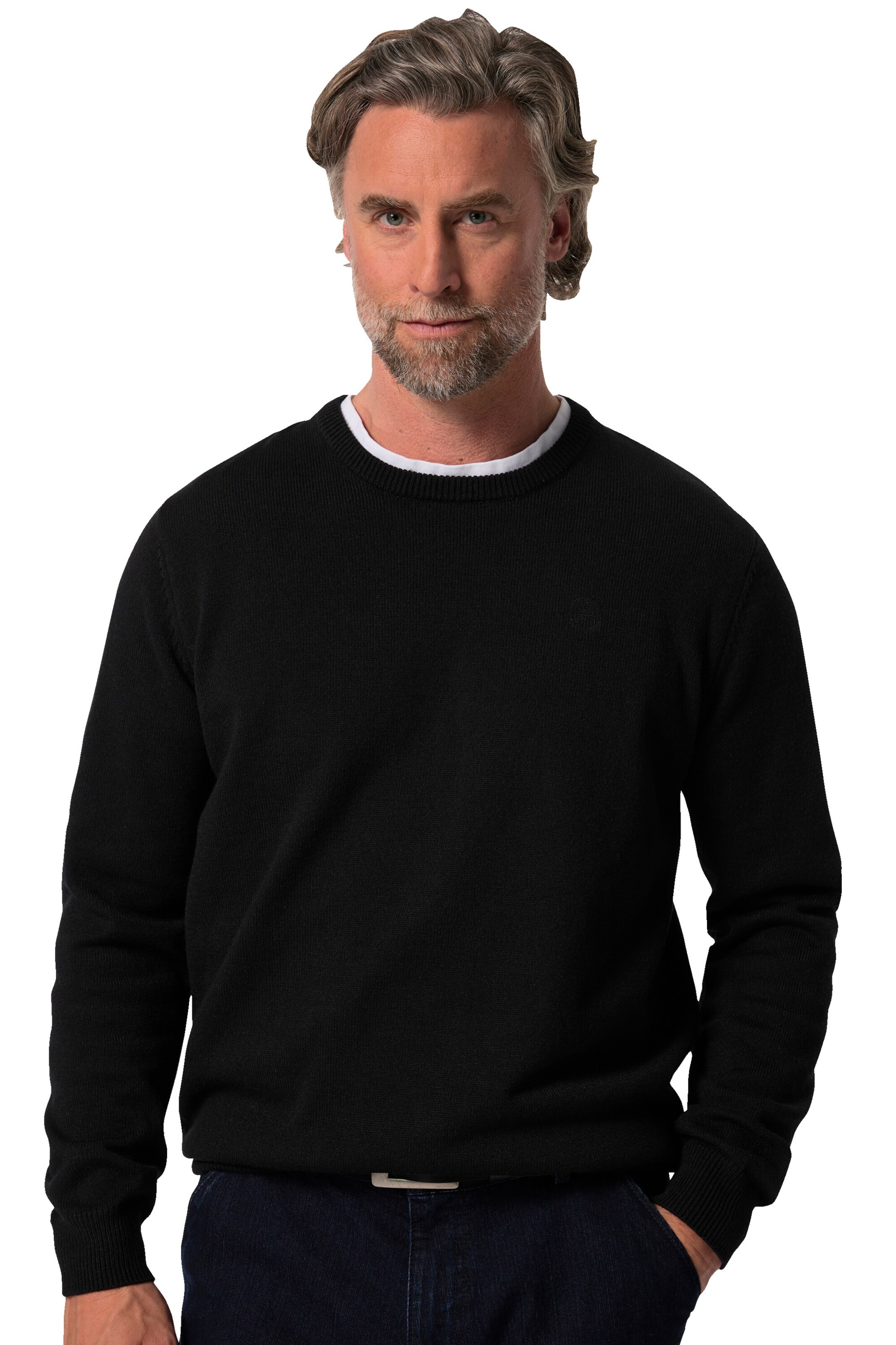 Boston Park Trui in Zwart: voorkant