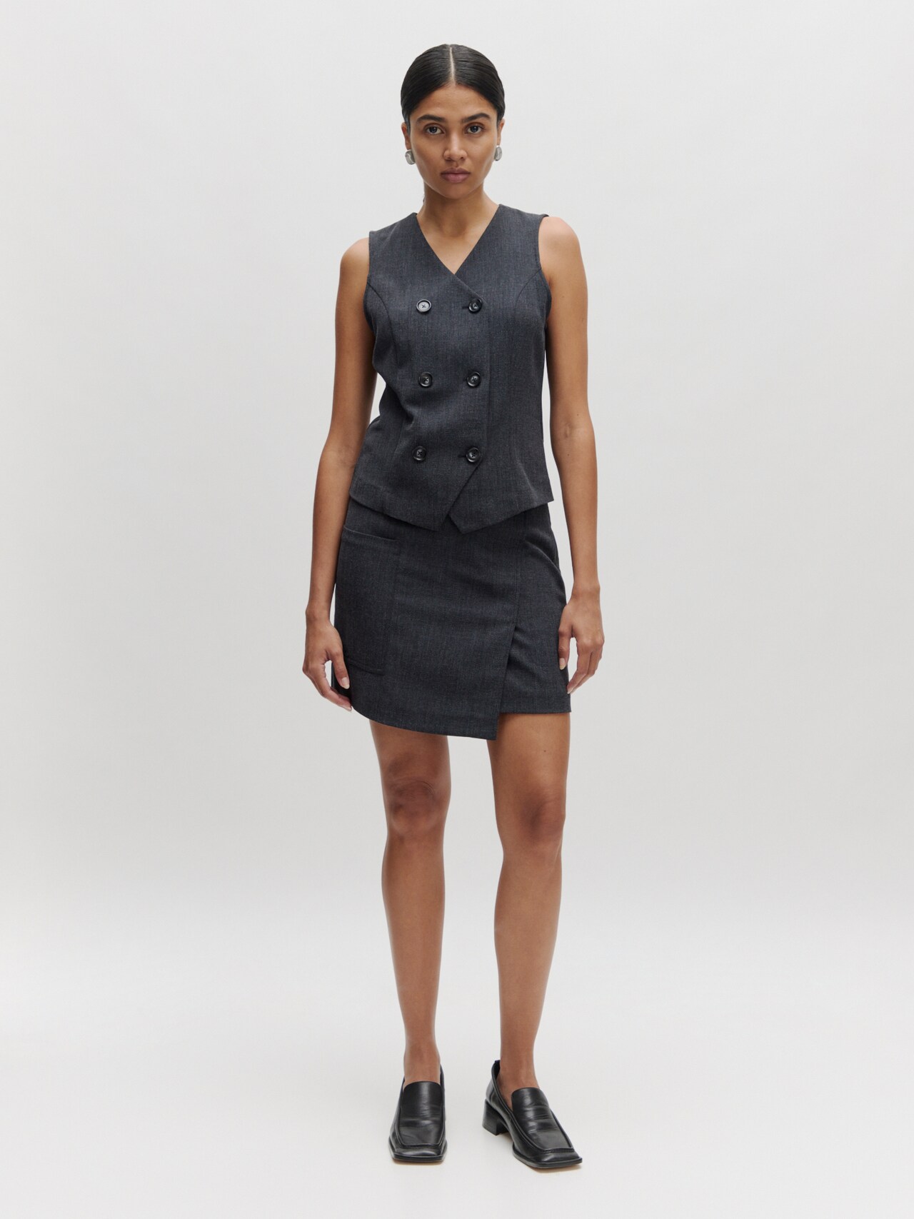 EDITED Produkte Weste 'Skyler' grau