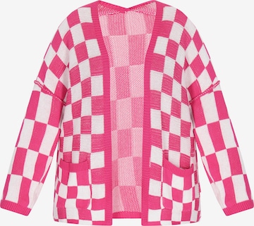 Cardigan ROCKEASY en rose : devant
