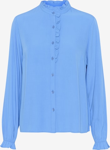 Cream Blouse 'Venea' in Blue: front