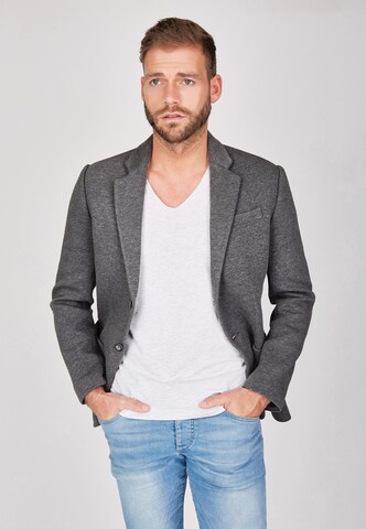 Coupe regular Veste de costume Steffen Klein en gris : devant