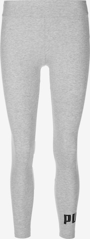 Skinny Pantalon de sport 'Essential' PUMA en gris : devant
