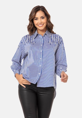 CIPO & BAXX Blouse in Blauw: voorkant