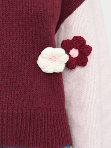 PIECES Pullover 'PCJENNER' i rød