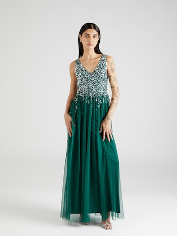 Lipsy Evening Dress in Green: front