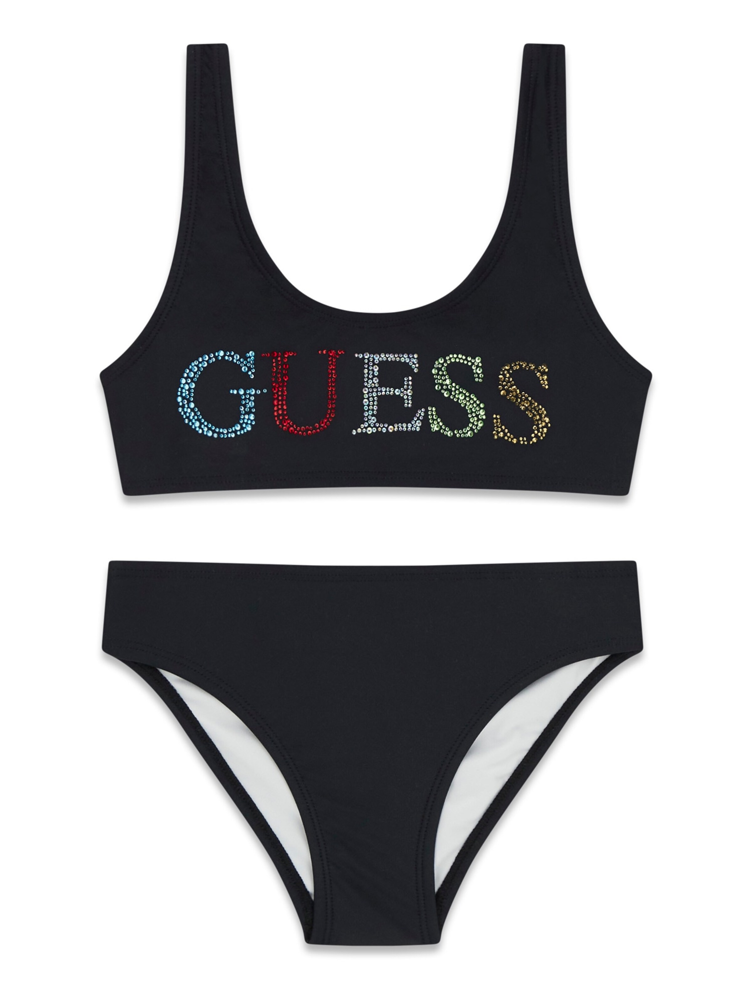 GUESS Bralette Bikini in Black: front