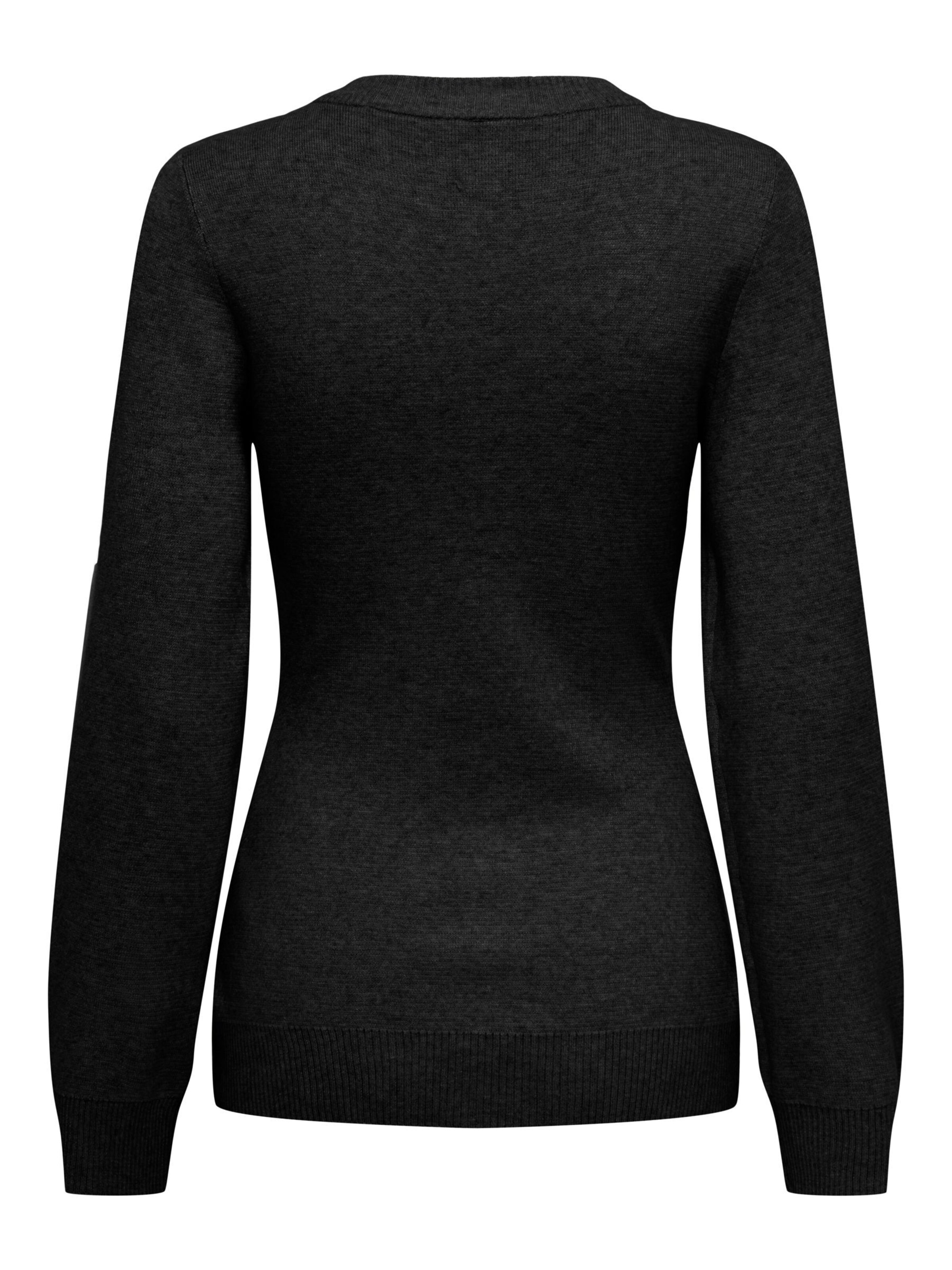 Only Tall Gebreid vest 'ONLKATIA' in Zwart