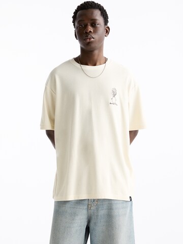 T-Shirt Pull&Bear en blanc : devant