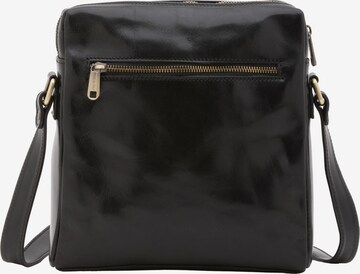 Borsa a tracolla 'Borsa a tracolla uomo vera pelle vacchetta con zip - Made in Italy' di I Fratelli in nero: frontale