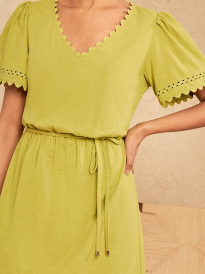 Rochie pe 36 love & roses pe verde limetă, Vizualizare produs