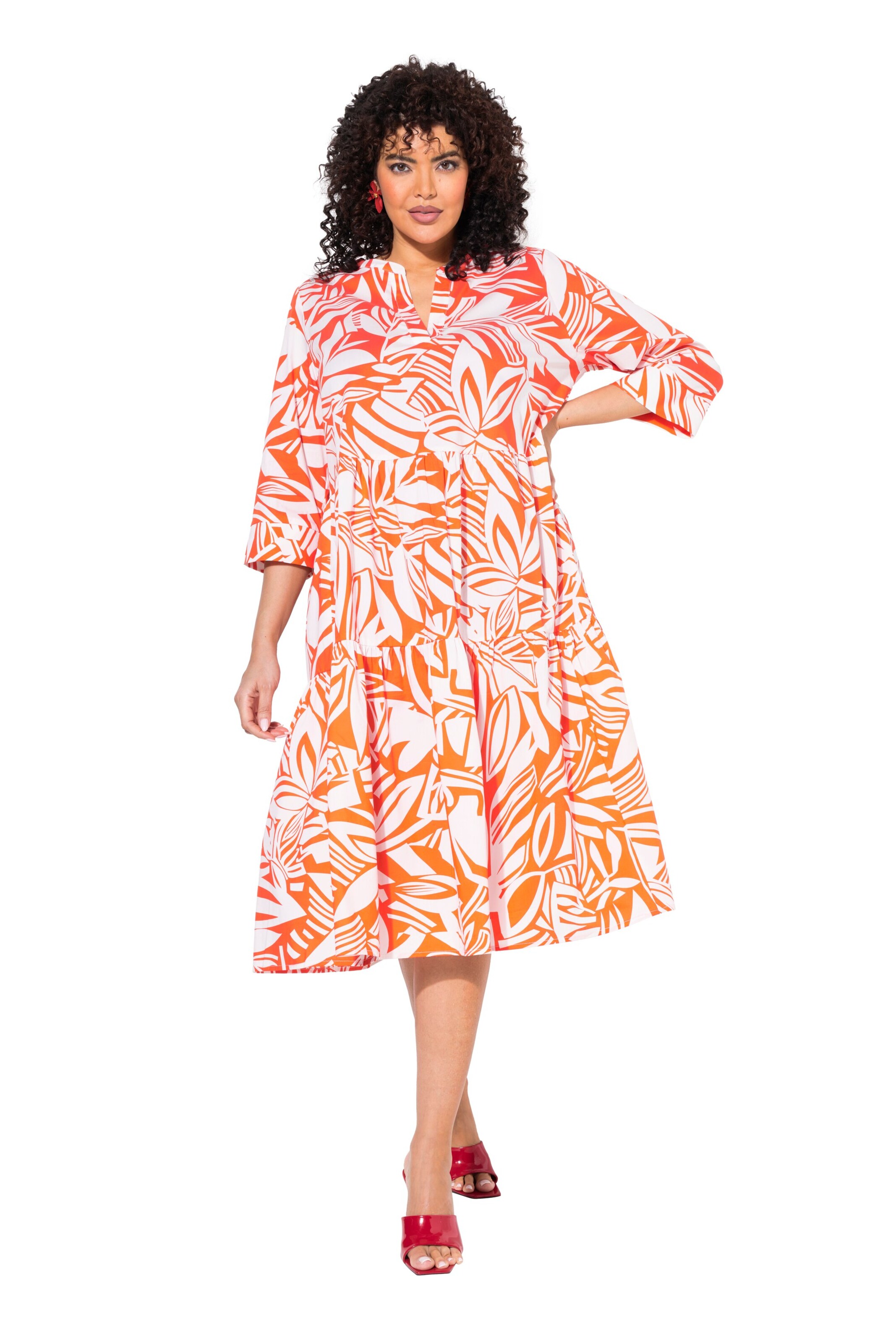 Ulla Popken Dress in Orange: front