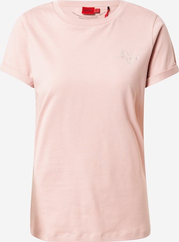 T-shirt HUGO en rose : devant