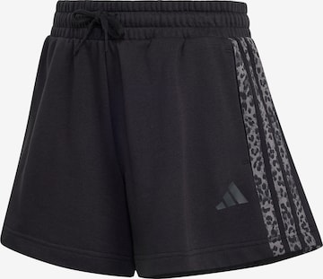 ADIDAS SPORTSWEAR Loosefit Urheiluhousut värissä musta: etupuoli