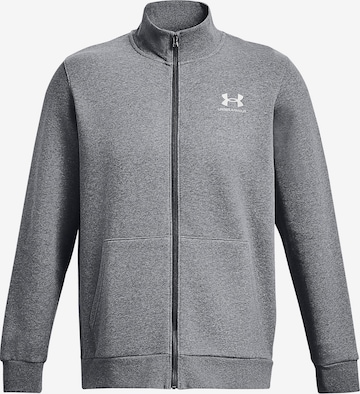 UNDER ARMOUR Athletic Zip-Up Hoodie in Grey: front