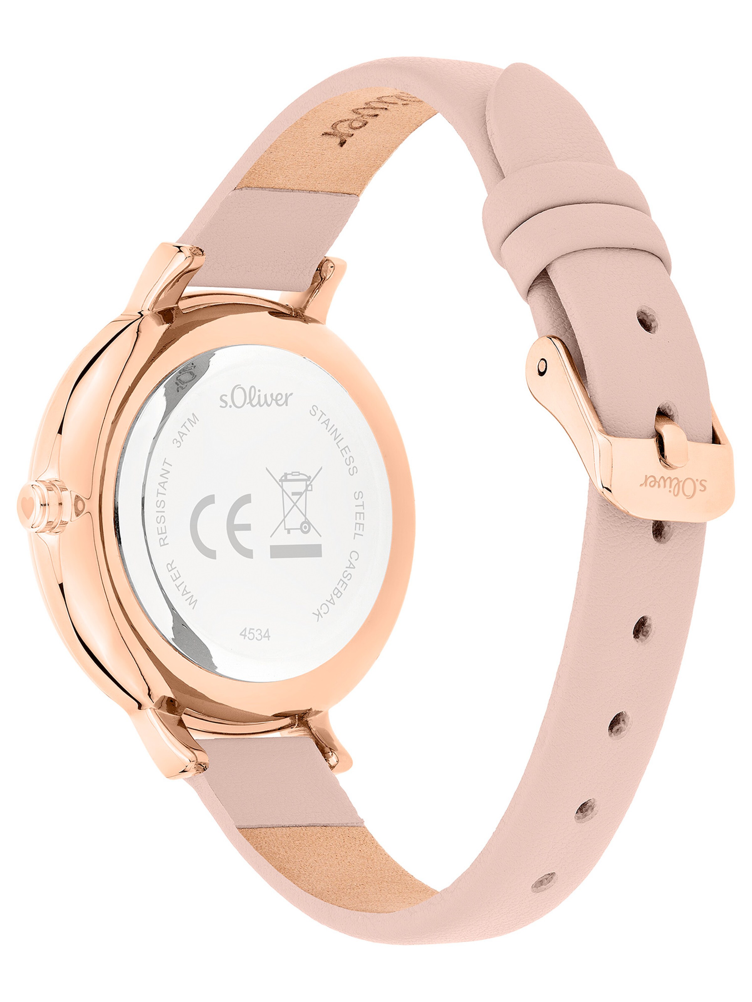 Montre à affichage analogique s.Oliver en or