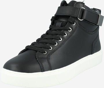 Calvin Klein High-Top Sneakers in Black: front