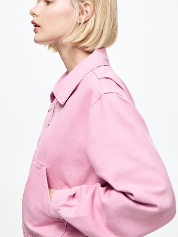 Pull&Bear Prehodna jakna | roza barva