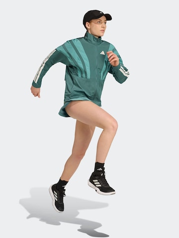 ADIDAS PERFORMANCE Regular Спортен панталон 'ADIZERO 3' в зелено: отпред
