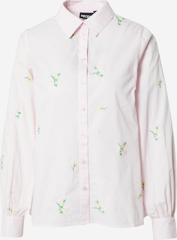 Camicia da donna 'SUMMER' di PIECES in rosa: frontale