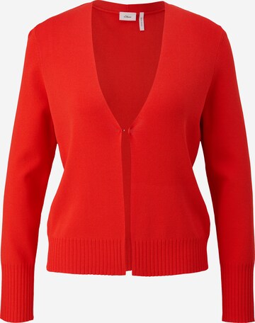 s.Oliver BLACK LABEL Gebreid vest in Rood: voorkant