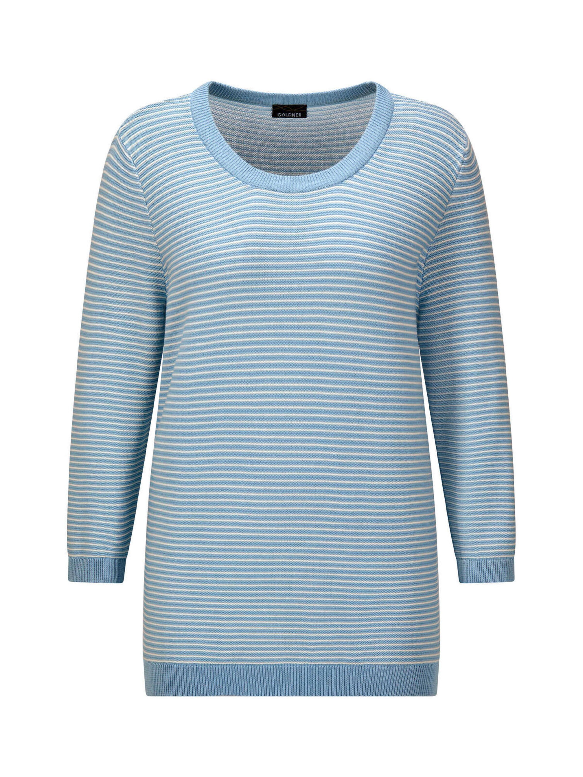 Goldner Pull-over en bleu fumé / blanc, Vue avec produit