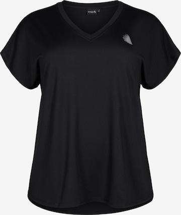 Active by Zizzi Shirt 'ABASIC' in Black: front
