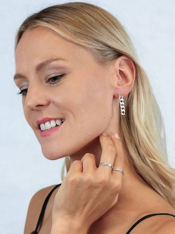 Orecchini 'Braided' di La Moda Me in argento: frontale