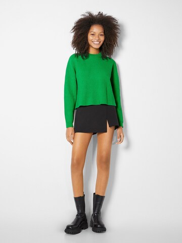 Pull-over Bershka en vert