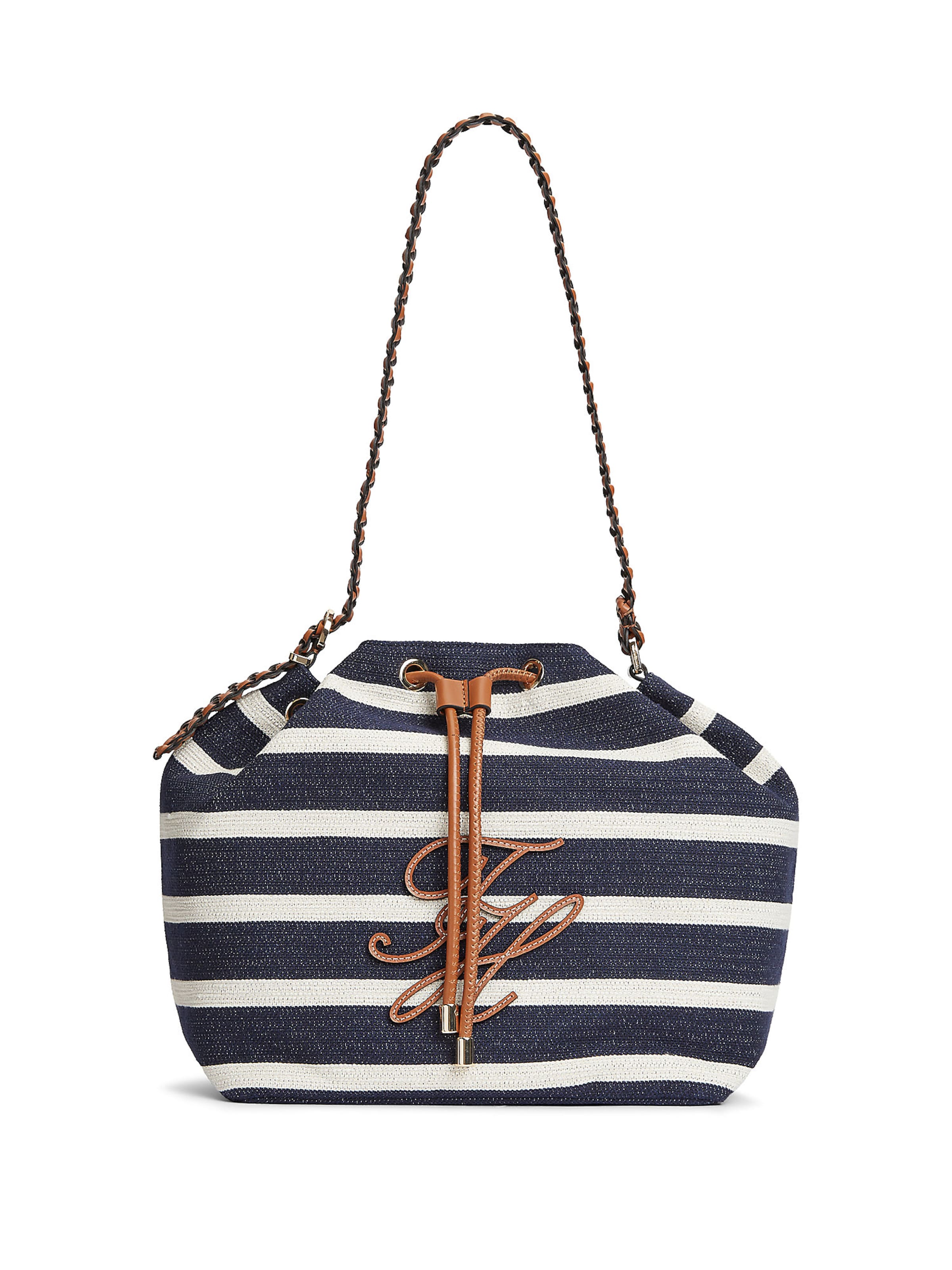 TOMMY HILFIGER Shoulder Bag in Navy / Brown, Item view