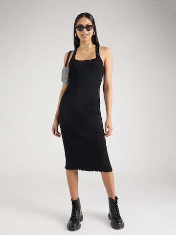 Monki Knitted dress in Black