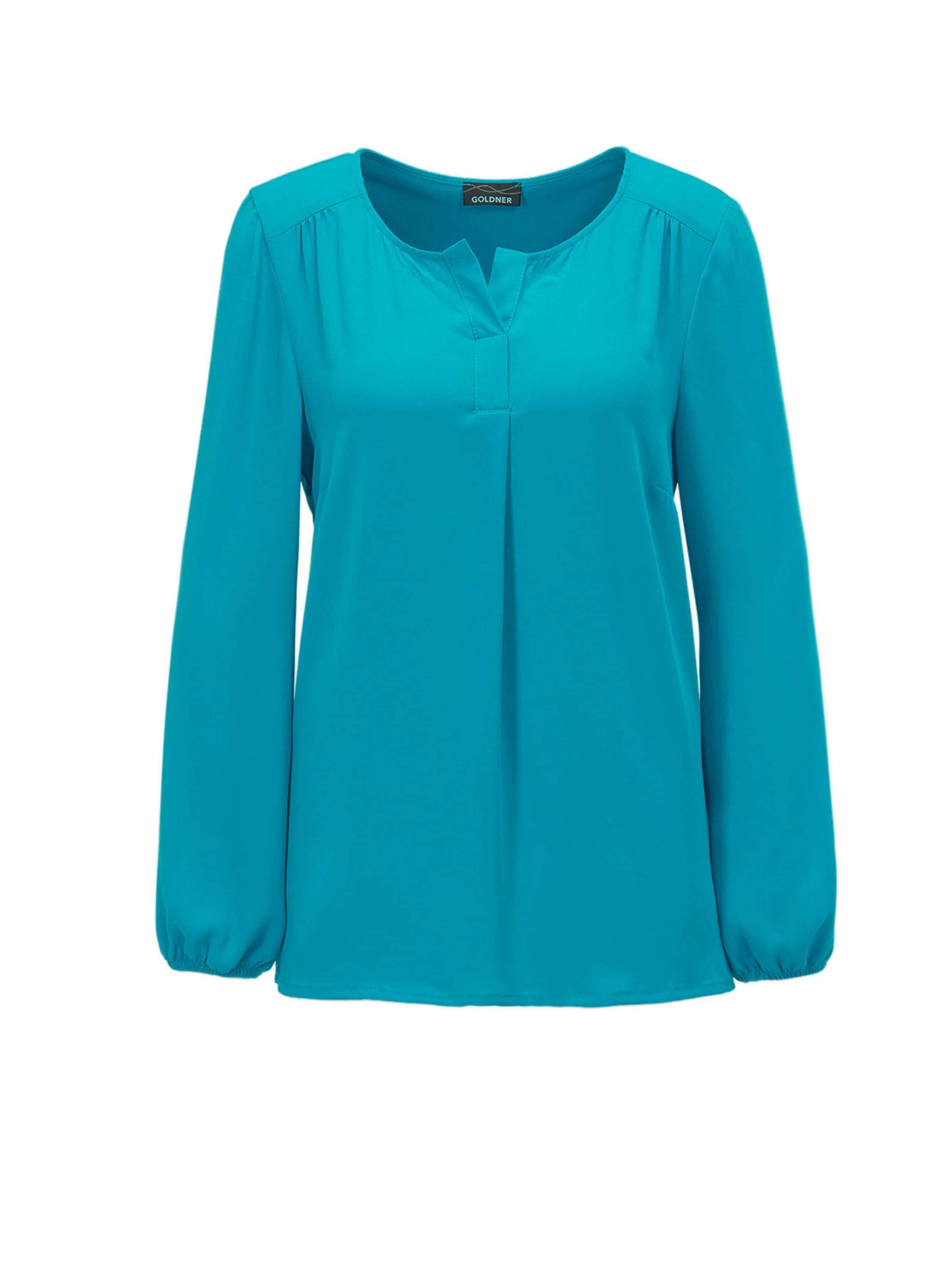 Goldner Bluse in Blau: Vorderseite