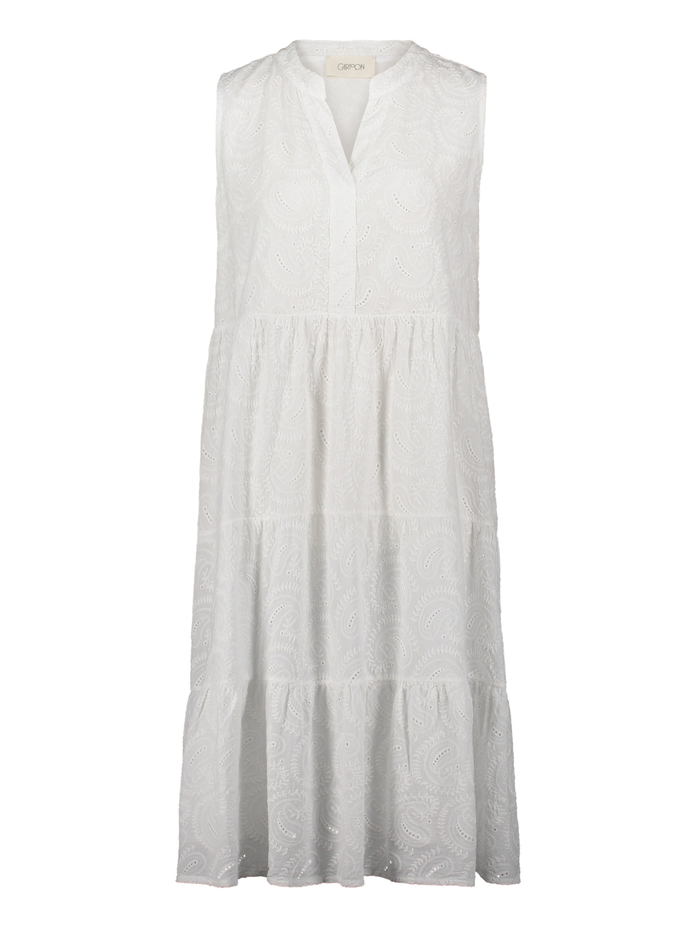 Cartoon Dress in White: front