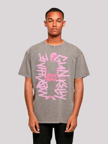 F4NT4STIC T-Shirt 'Machine Gun Kelly Full Body' in Grau: predná strana