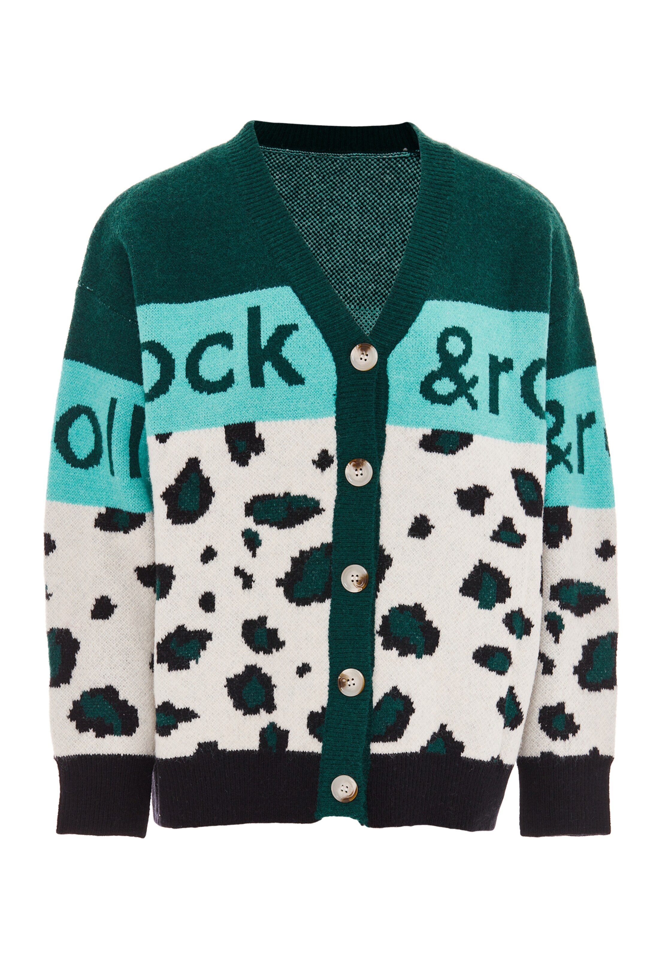 ebeeza - Casaco de malha em verde: frente