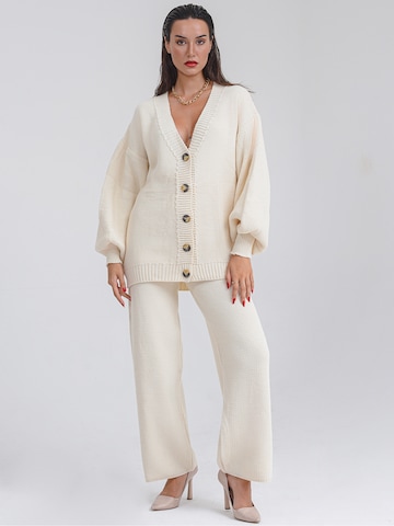 FRESHLIONS Pantsuit 'Miamore' in Beige